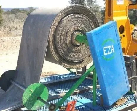 How to roll up conveyor belt